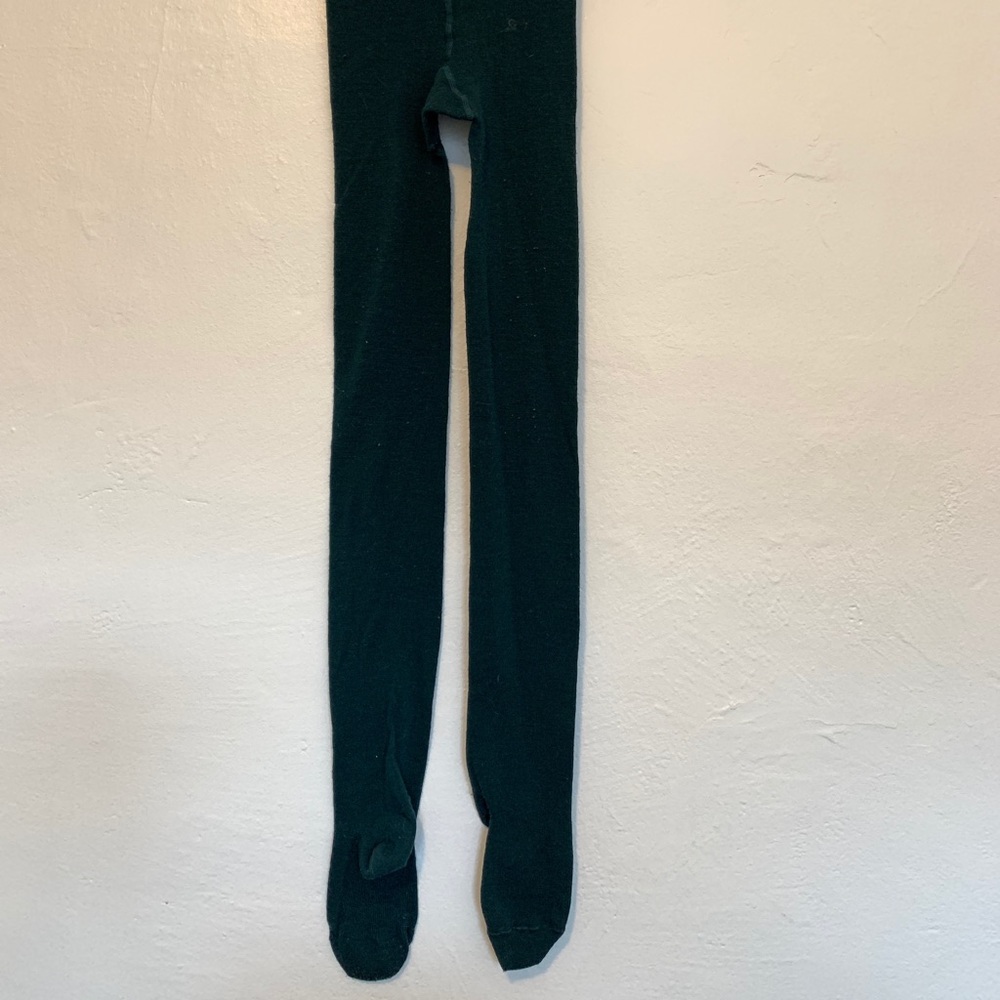 Hunter Green Forest Green Wool Tights